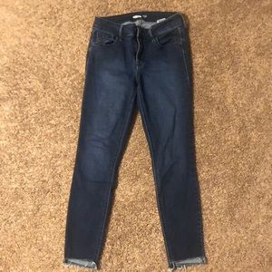 Old Navy Rockstar Super Skinny Ankle with raw hem